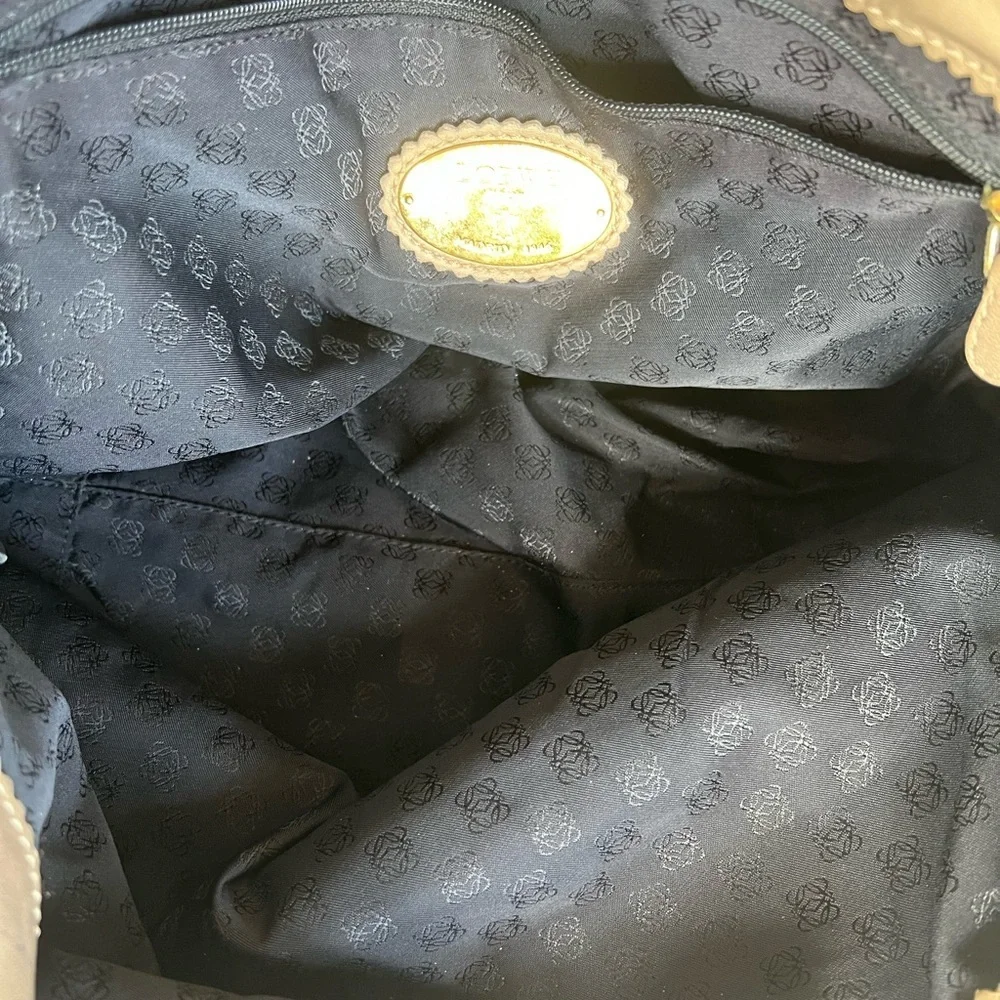Loewe Champagne Leather Tote Bag